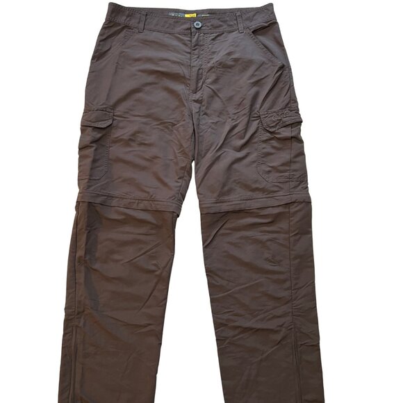 Cabela's Classic Fit Convertible Cargo Pants 32x30 Brown Nylon Zip-Off - Picture 1 of 4
